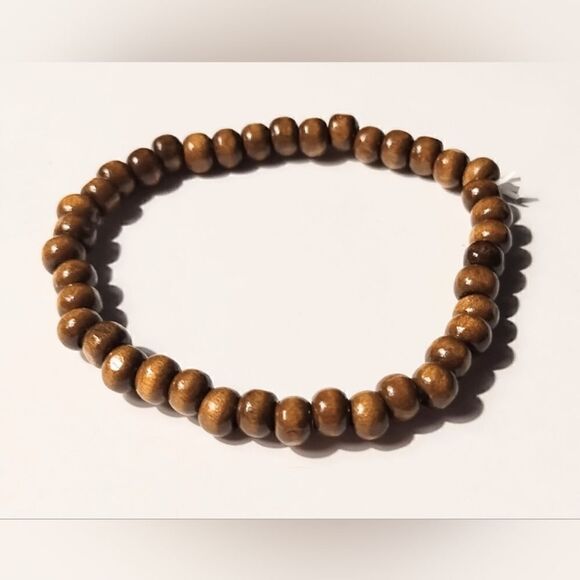 Men's bracelet beaded beads brown new d44 - Picture 1 of 1